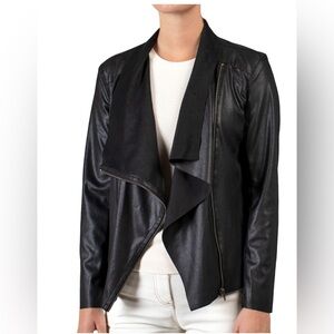 Mote Women's Black Drape Front Jacket w Zipper sz XXL NWT